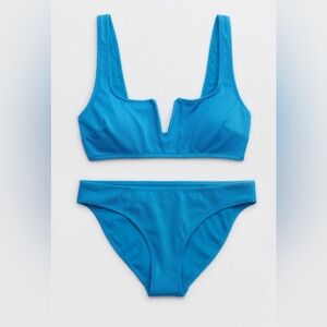 Aerie Textured Scoop Bikini
